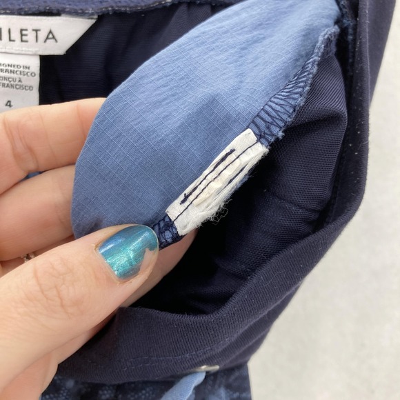 Athleta Trekkie North Jogger Women 4 Ethereal Bloom Floral Blue High Rise Gym - Picture 5 of 14